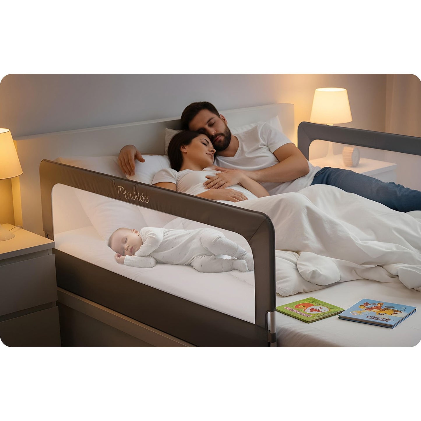 Bed Safety Rail Guard, 180 cm, Gray, Easy Install