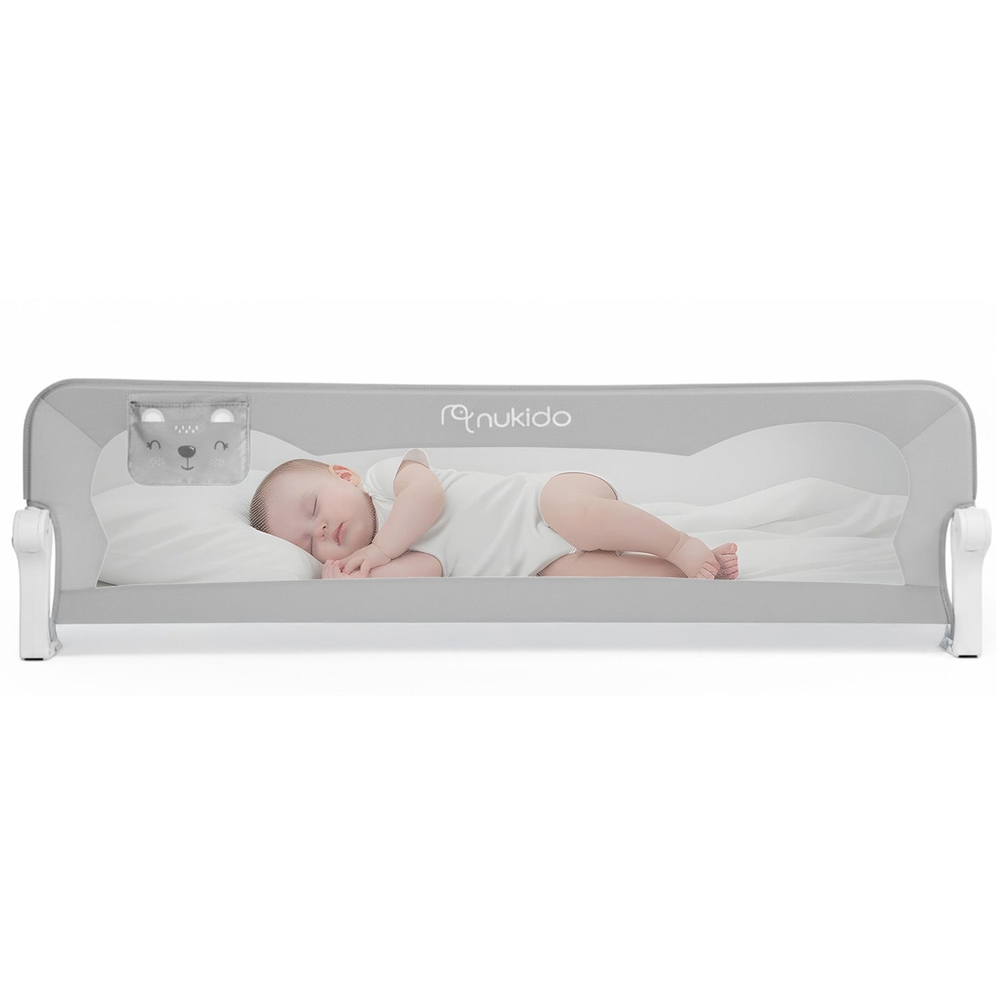 Bed Safety Rail Guard, 200 cm, Gray, Easy Install