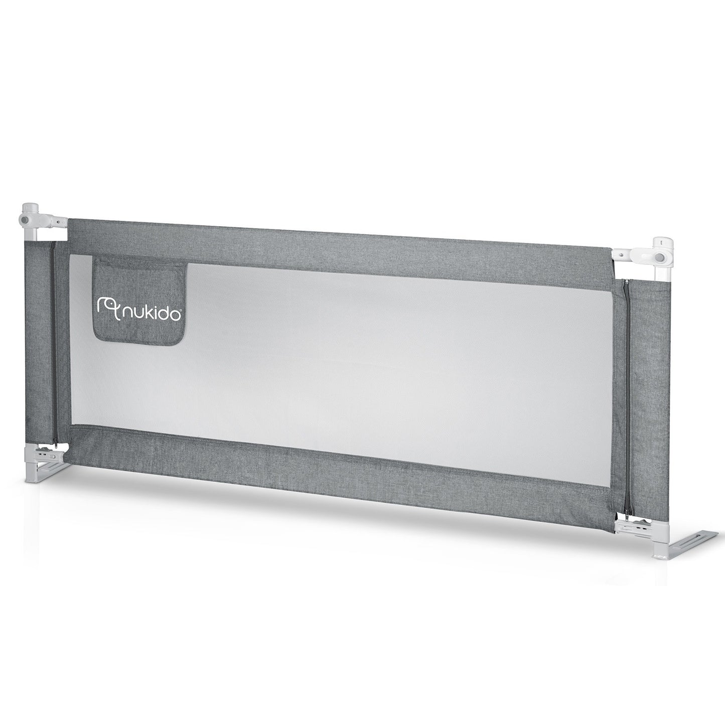 Bed Safety Rail with Locking System, 200 cm, Grey