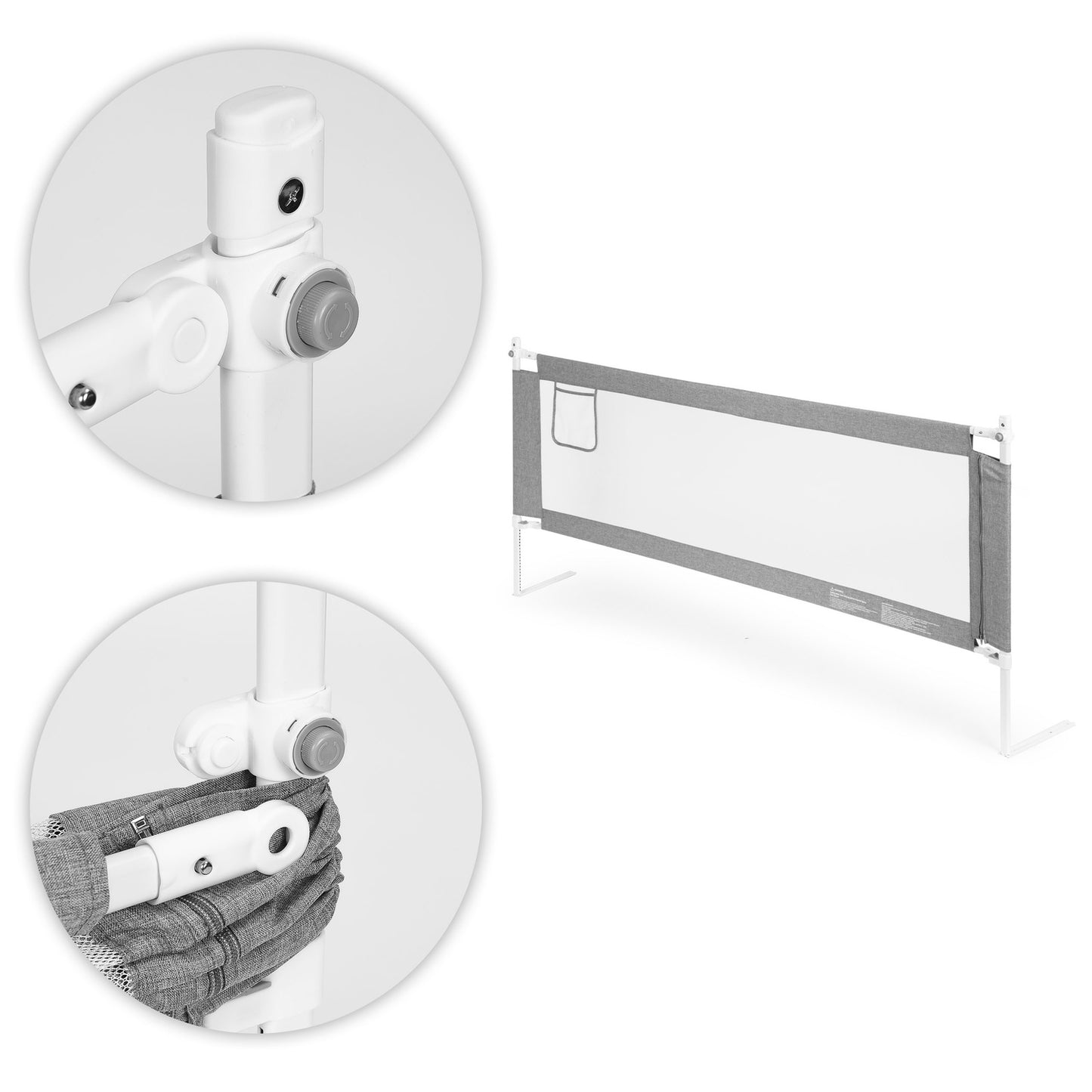 Bed safety rail, 200 cm, protective barrier for children, ECOTOYS
