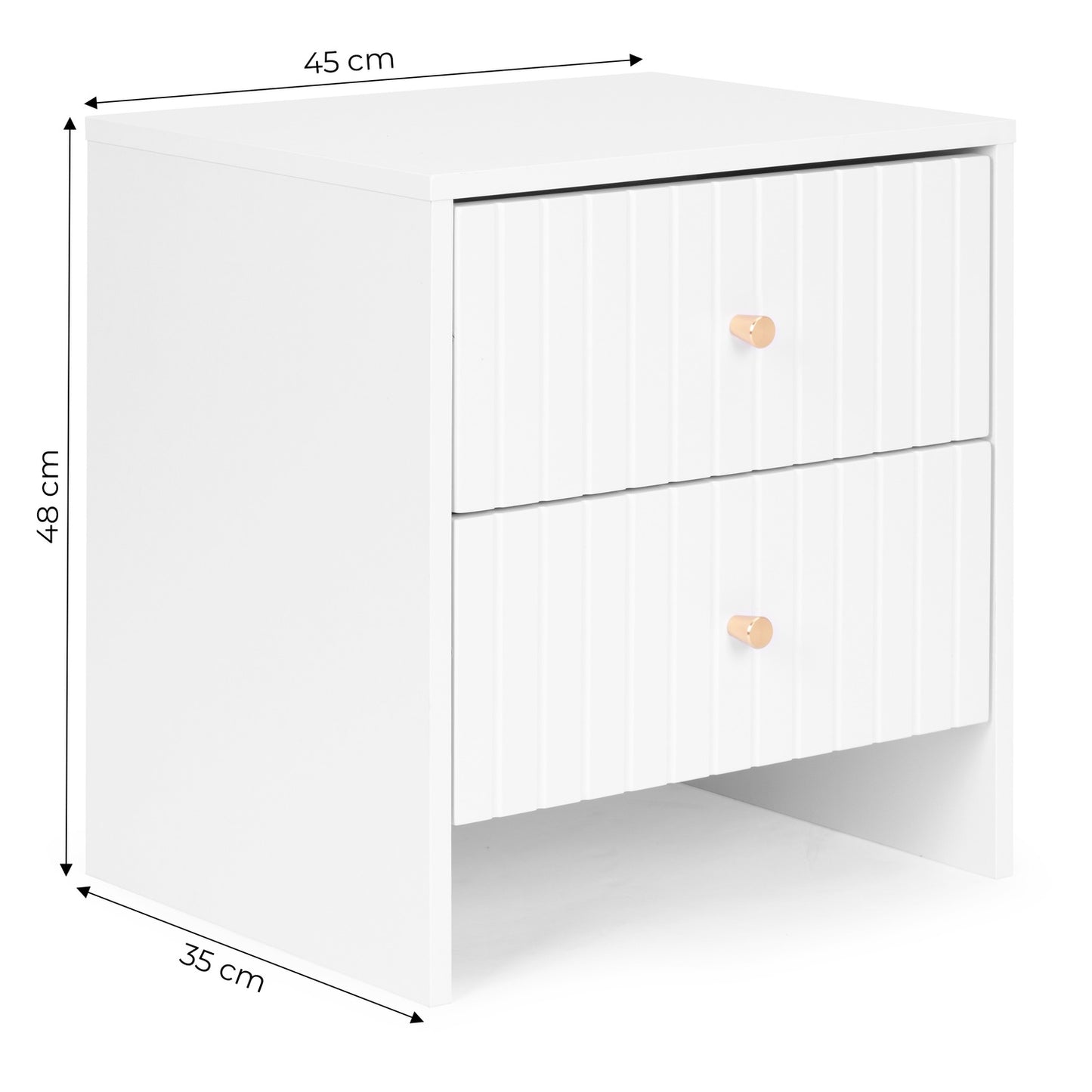 Bedside table with 2 drawers ModernHome