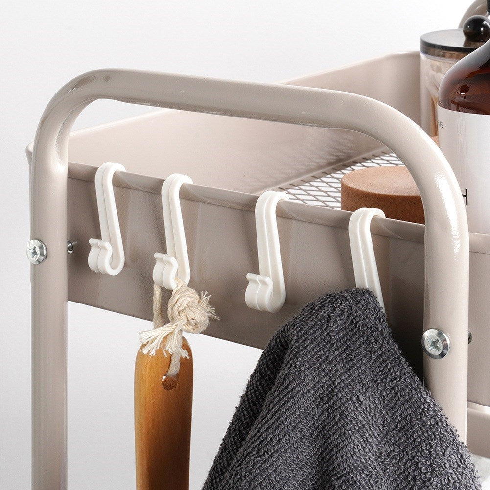 Beige 3-tier metal storage cart MISTY