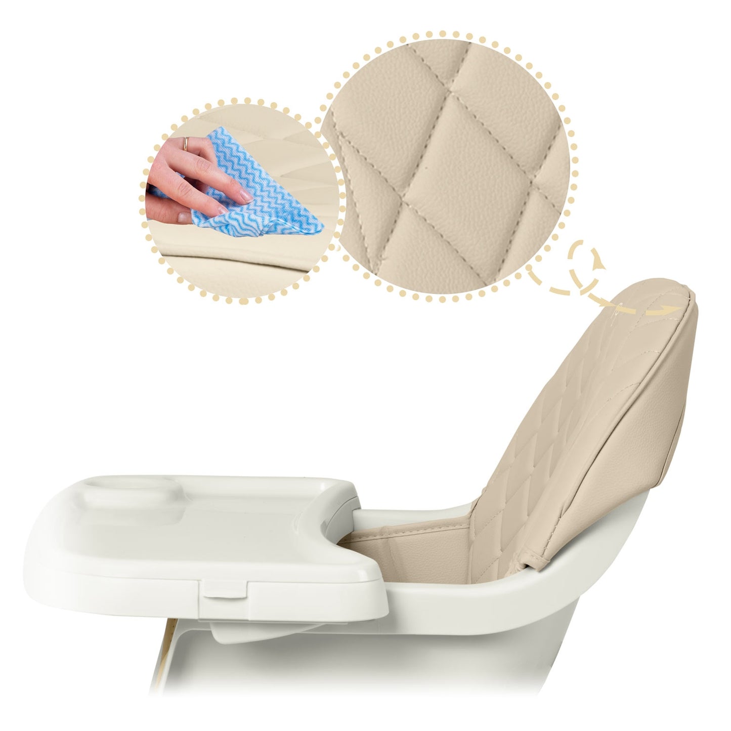Beige Dining Chair for Children Nukido Lilo