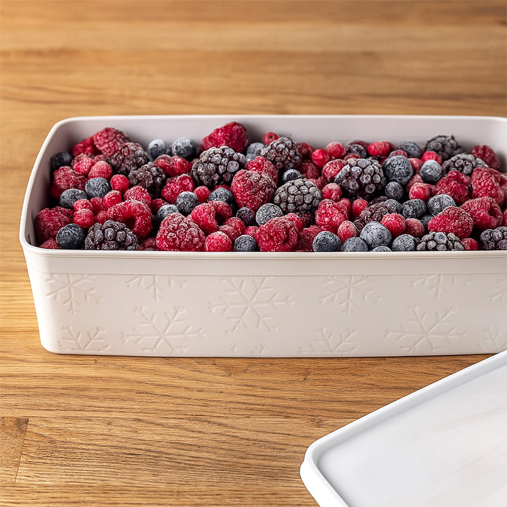 Beige Food Container with Lid, 2L Capacity