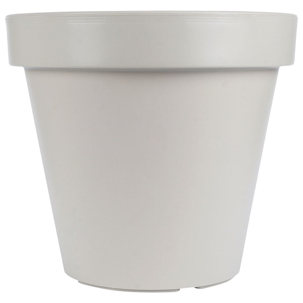 Beige Weatherproof Flower Pot in High Quality Plastic
