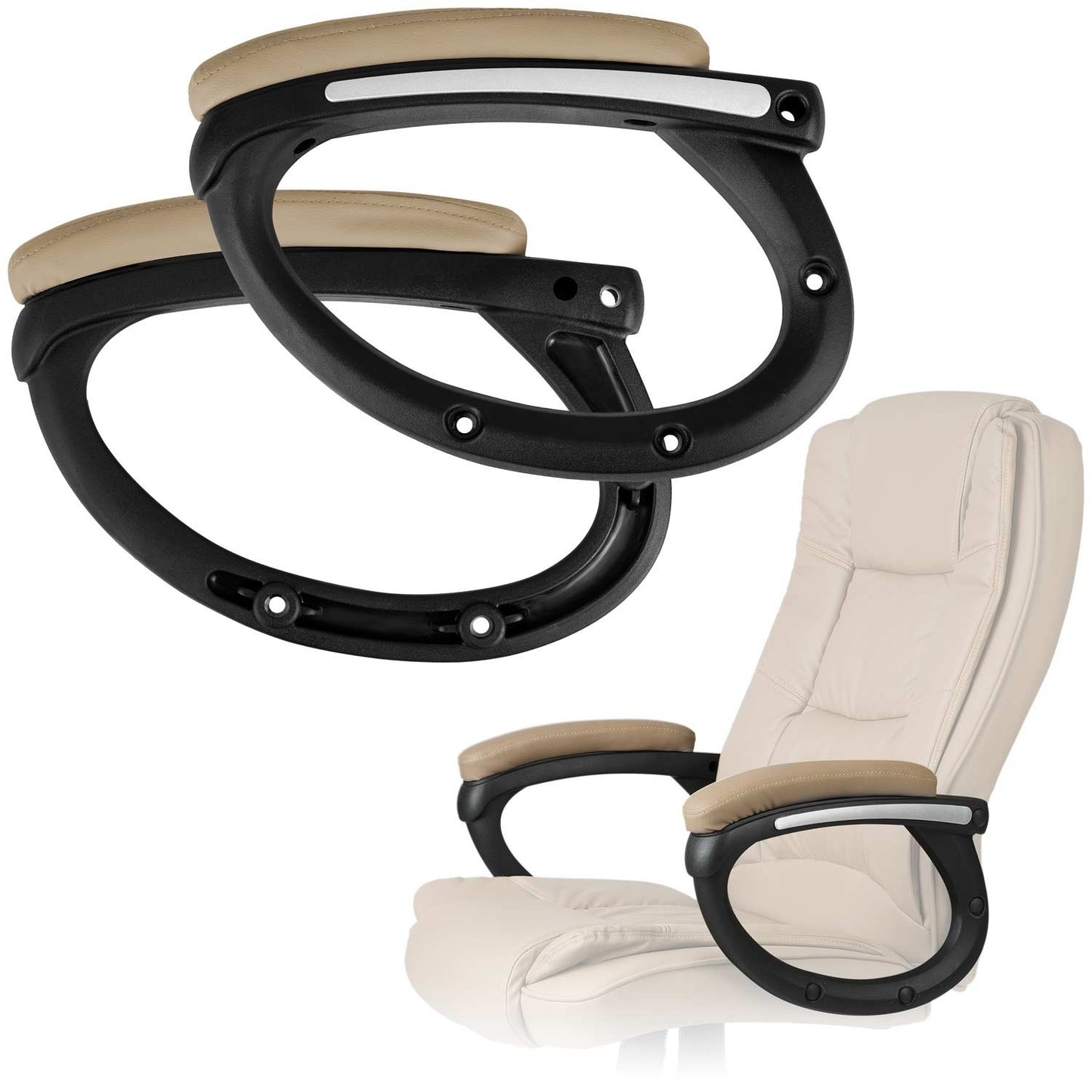 Beige armrests for Porto armchair