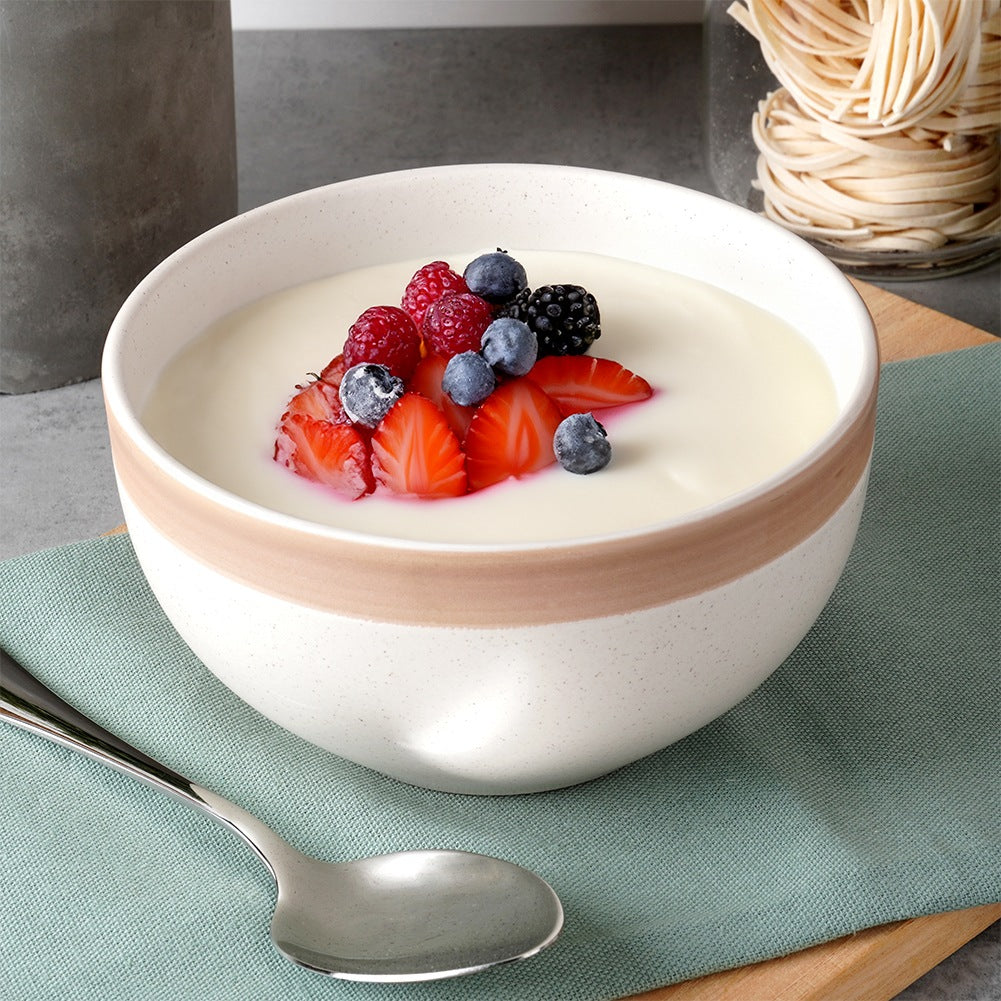 Beige ceramic bowl ARTHENA BEIGE 14.5 cm, 720 ml