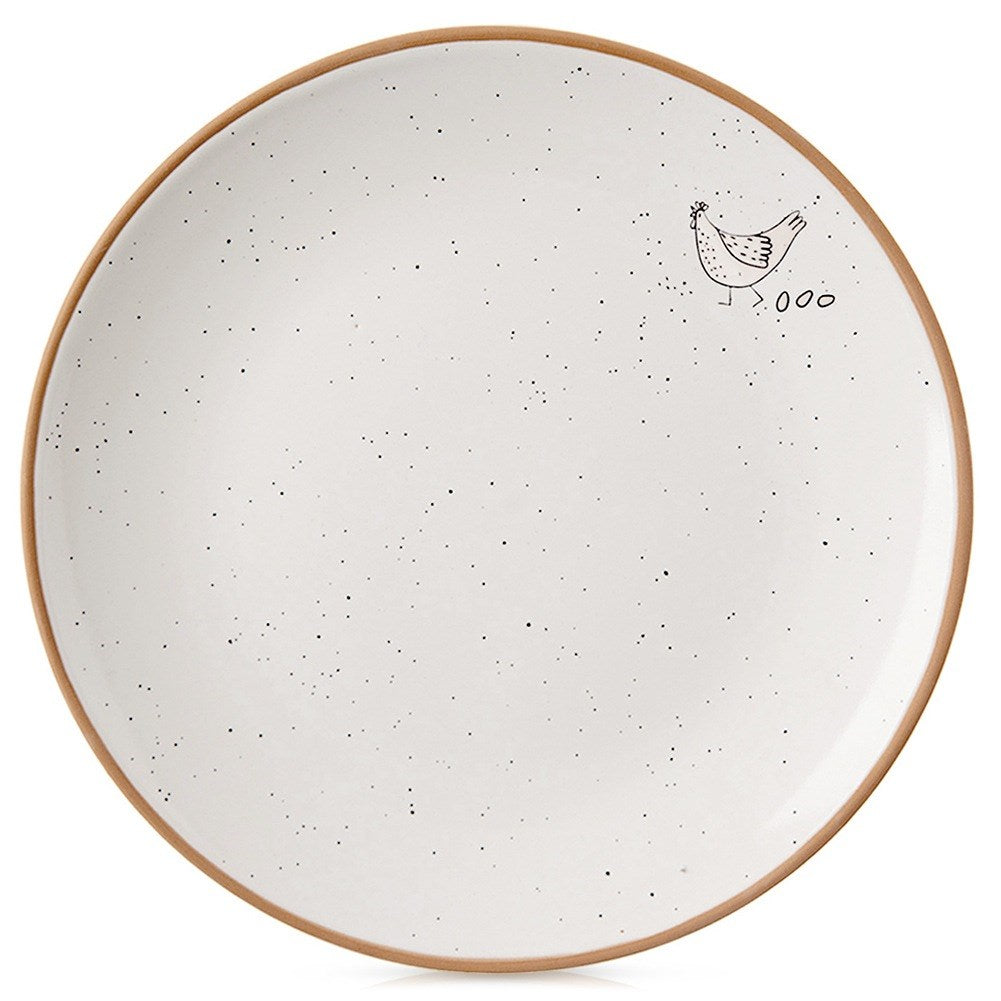 Beige ceramic dessert plate 20 cm