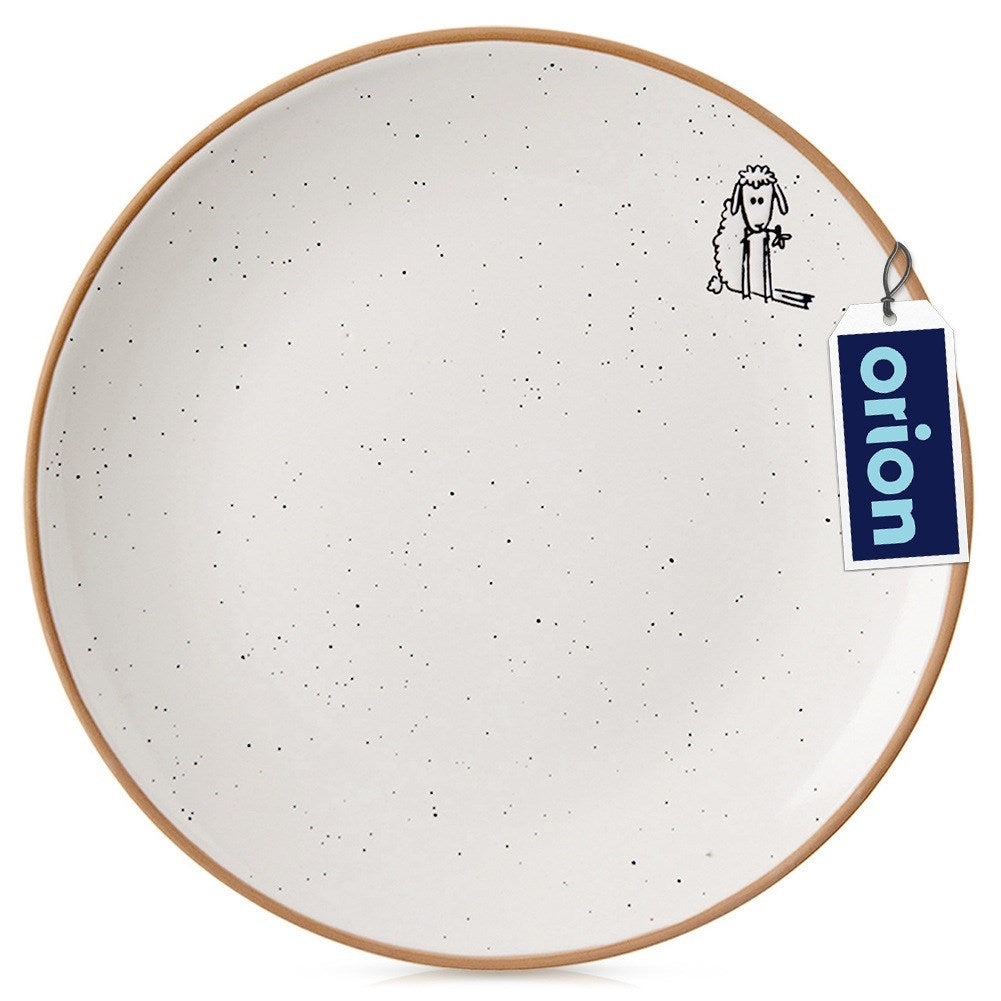 Beige ceramic dessert plate 20 cm