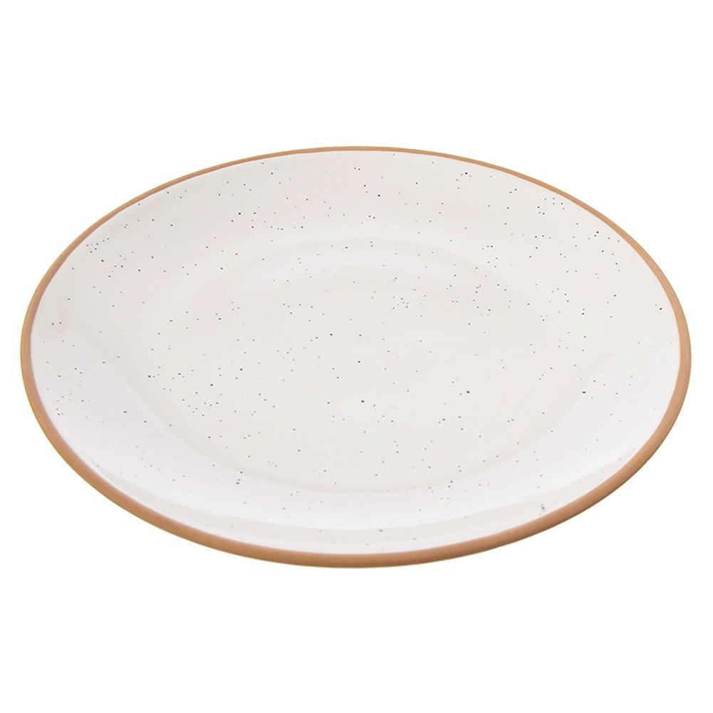 Beige ceramic dessert plate 20 cm