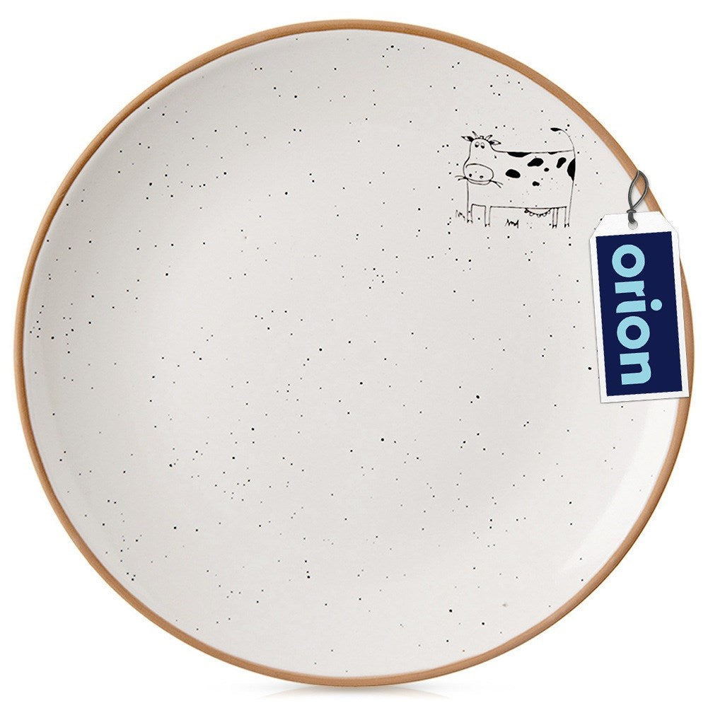 Beige ceramic dessert plate 20 cm