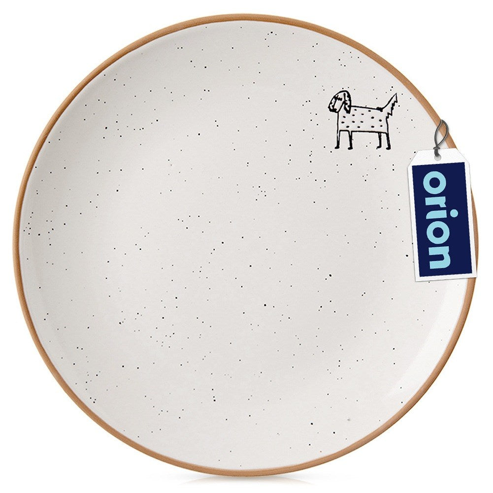 Beige ceramic dessert plate 20 cm