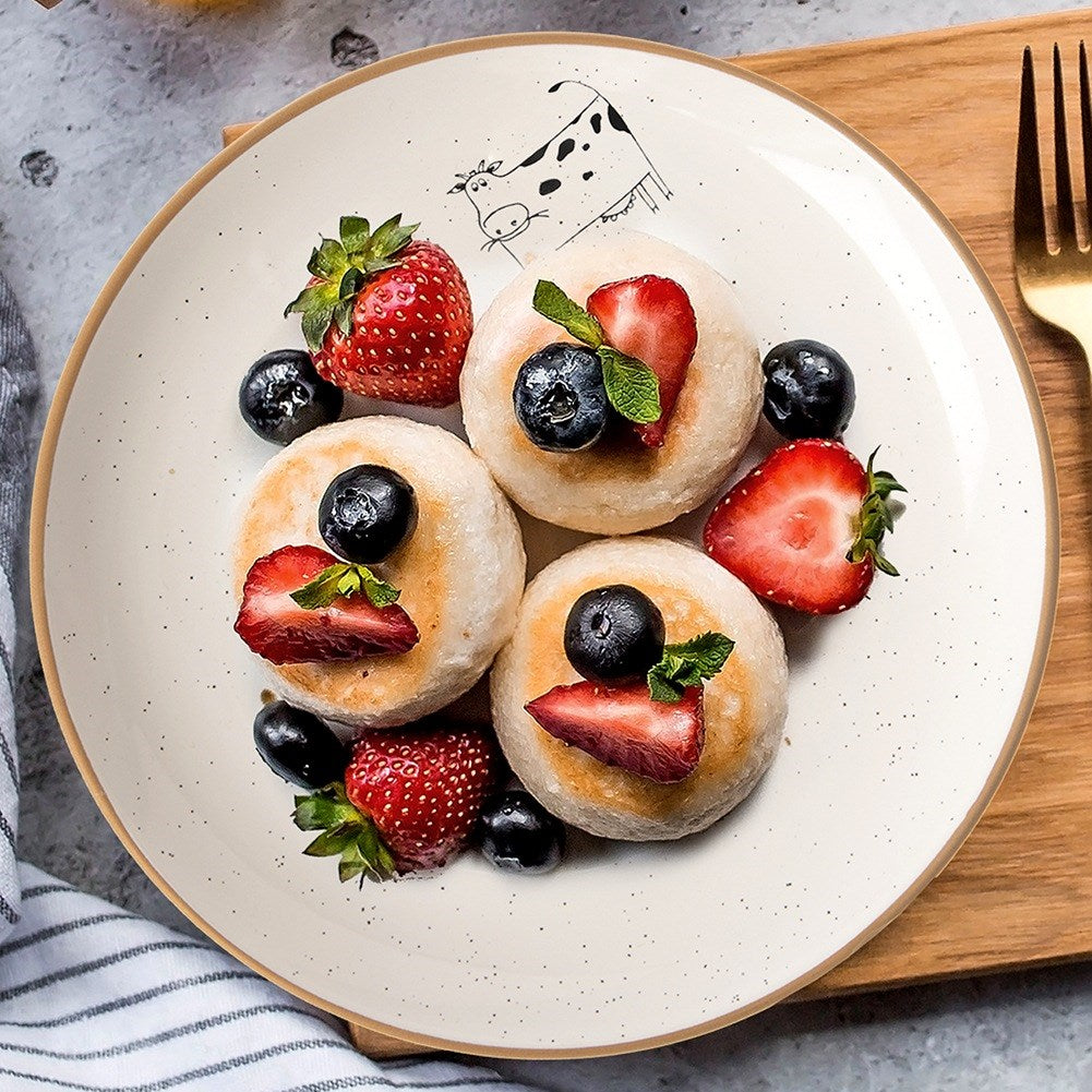 Beige ceramic dessert plate 20 cm