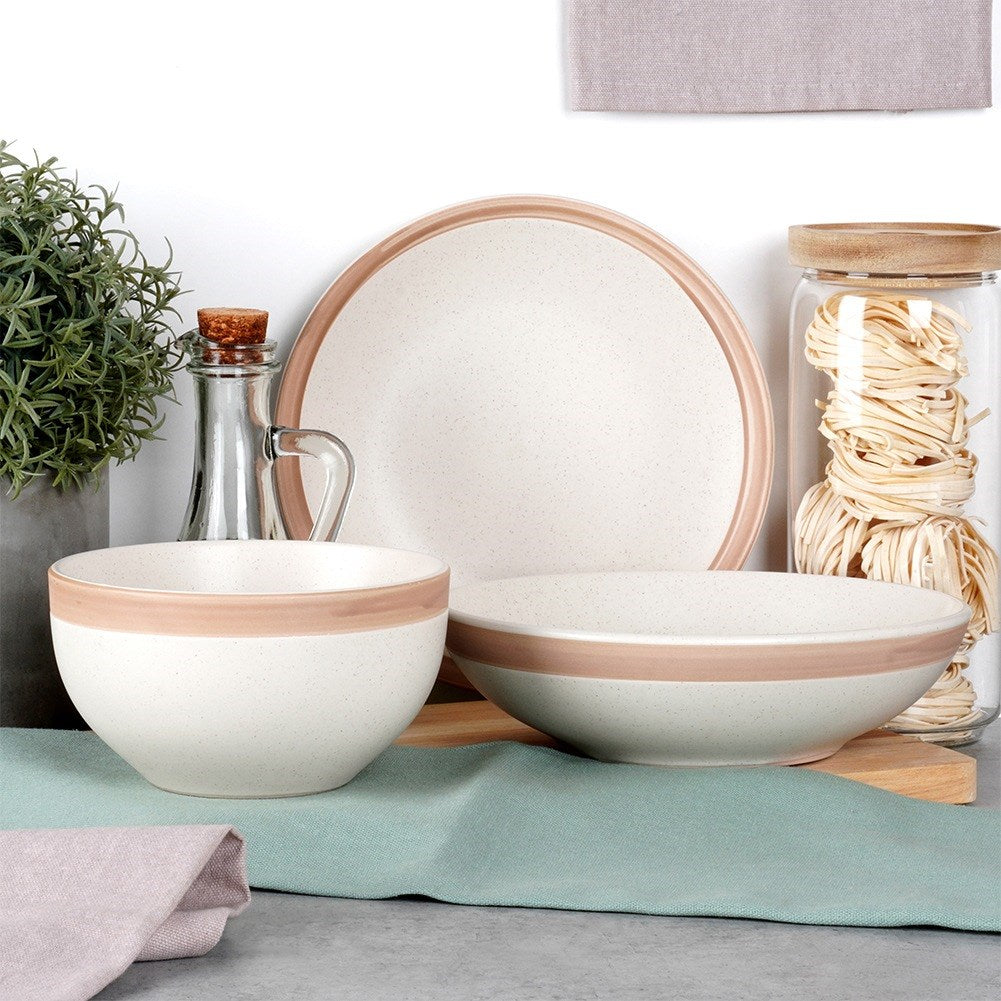 Beige ceramic dessert plate ARTHENA BEIGE 20.5 cm