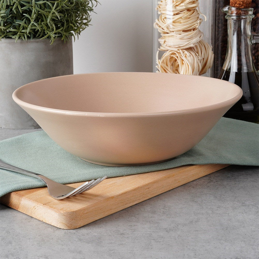 Beige ceramic salad bowl SOHO 23.5 cm, 1.1 l