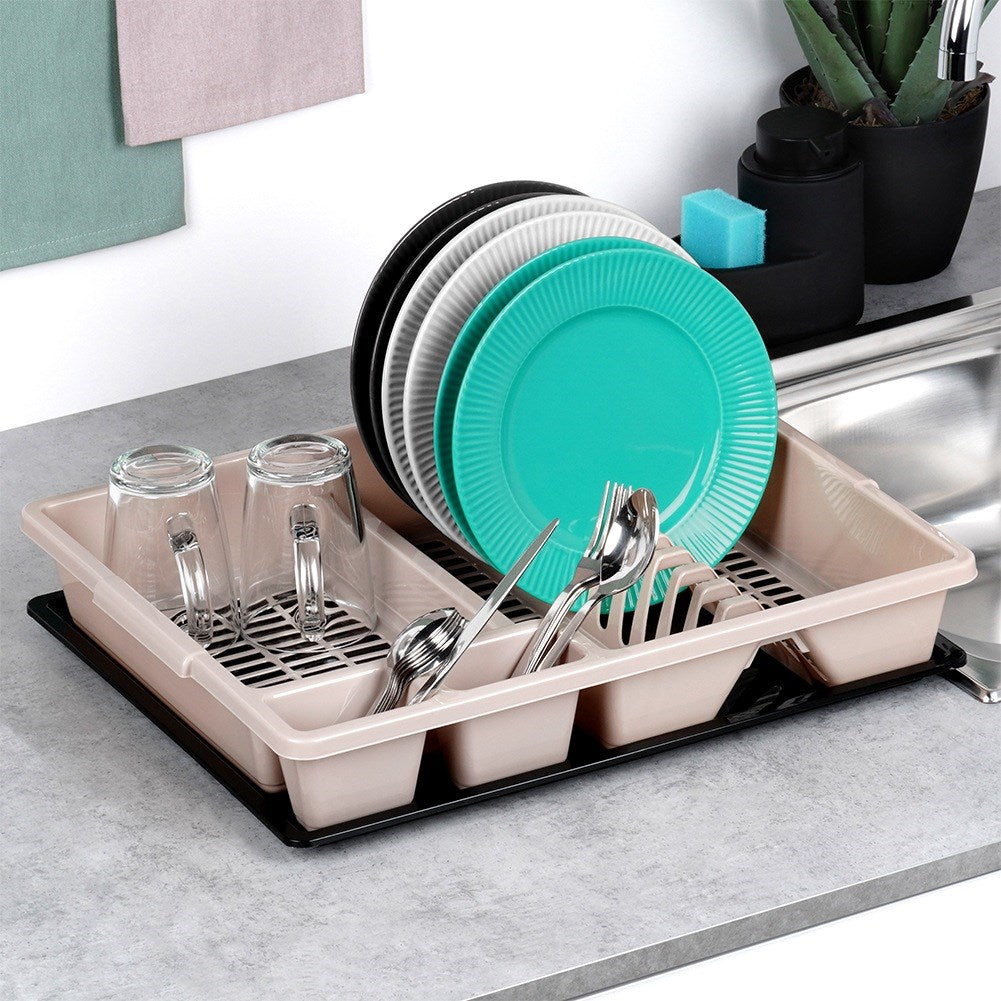 Beige dish rack MISTY 45x37x8 cm