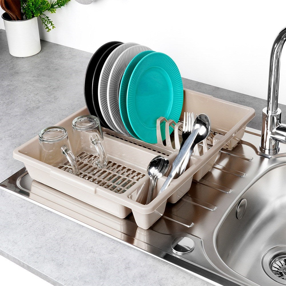 Beige dish rack MISTY 45x37x8 cm