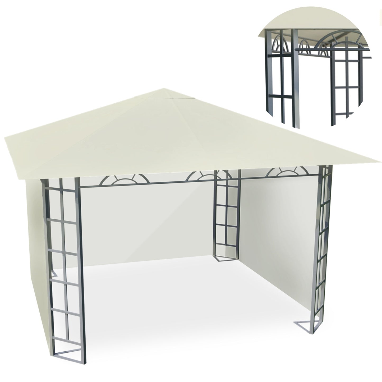 Beige garden pavilion 3x3m - Model 4934