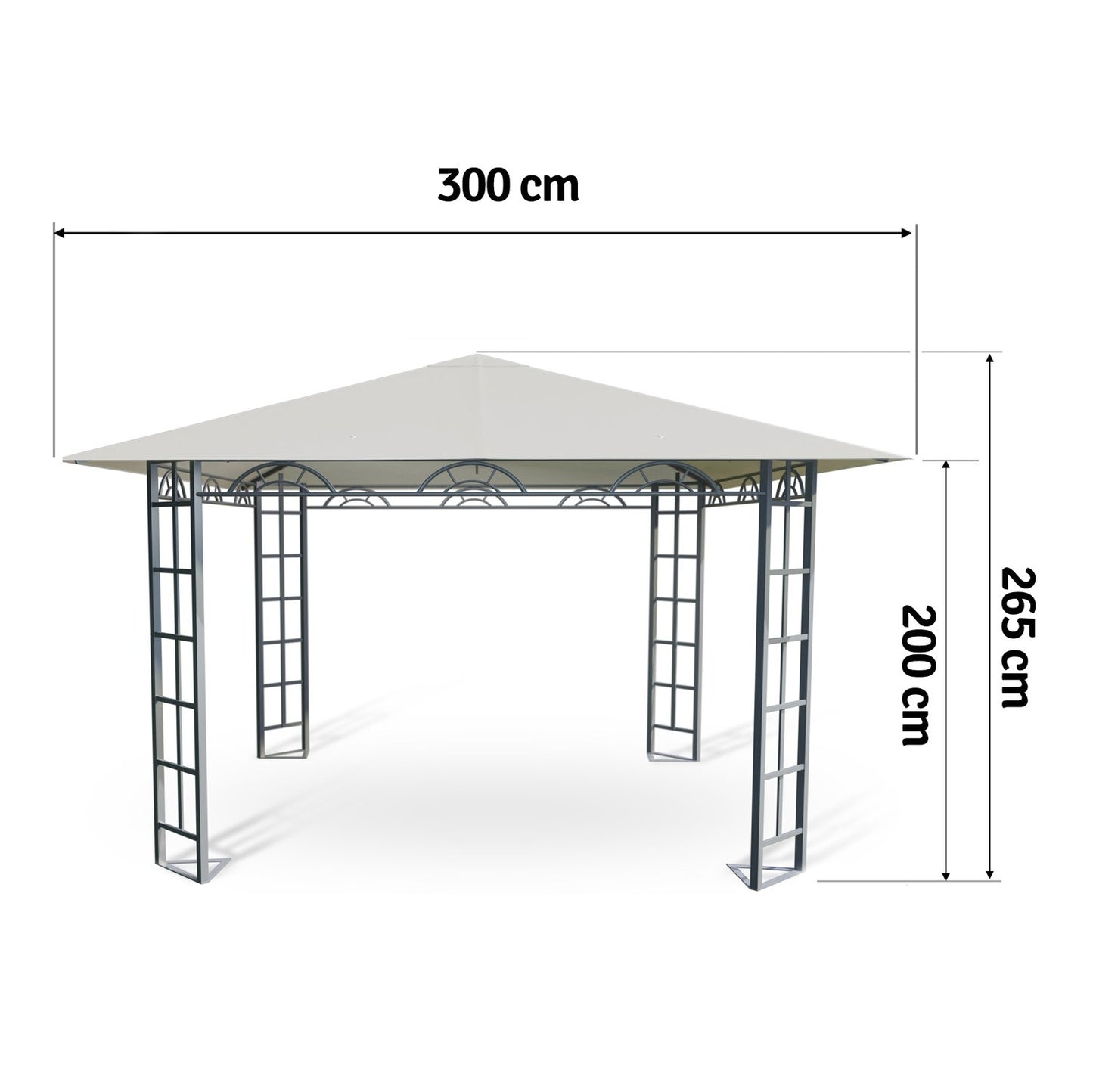 Beige garden pavilion 3x3m - Model 4934