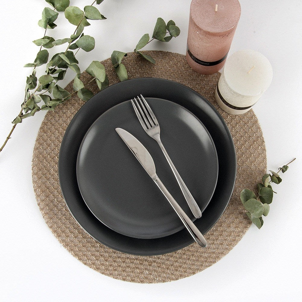 Beige gold table mat 38 cm