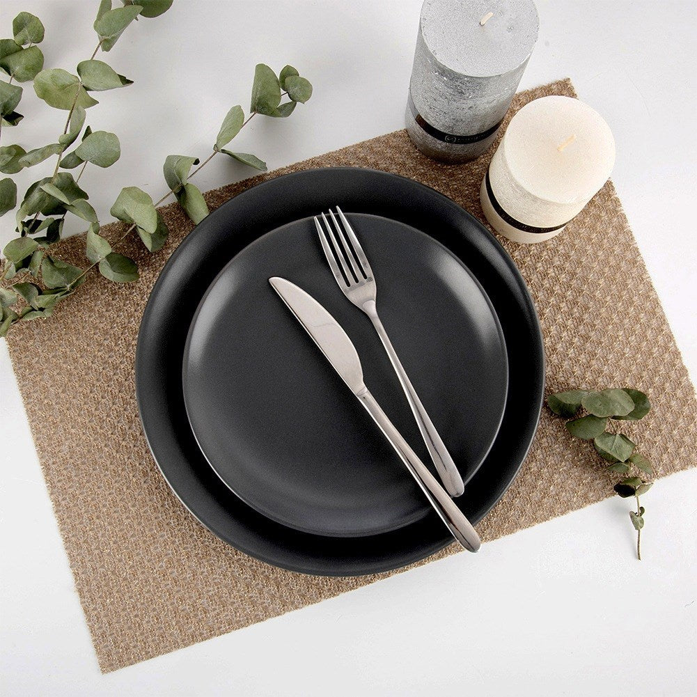 Beige gold table mat 45x30 cm