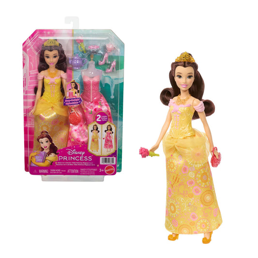 Belle Doll Set with Yellow Ball Gown & Pink Tea Outfit