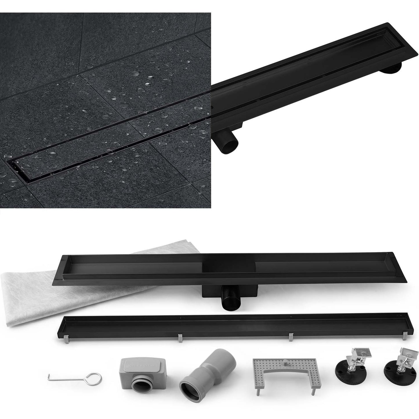 Berdsen 2-in-1 Line drain 80 cm for Tiles