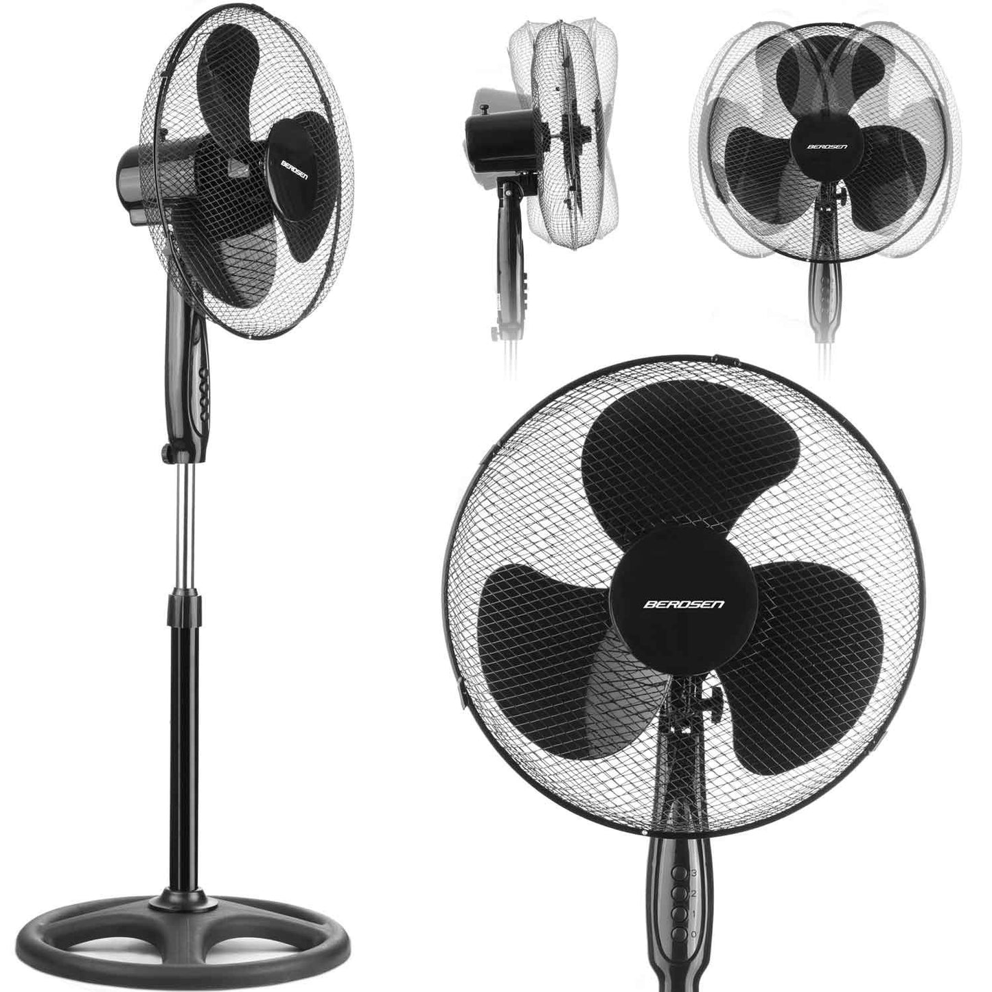 Berdsen 355010 black floor fan