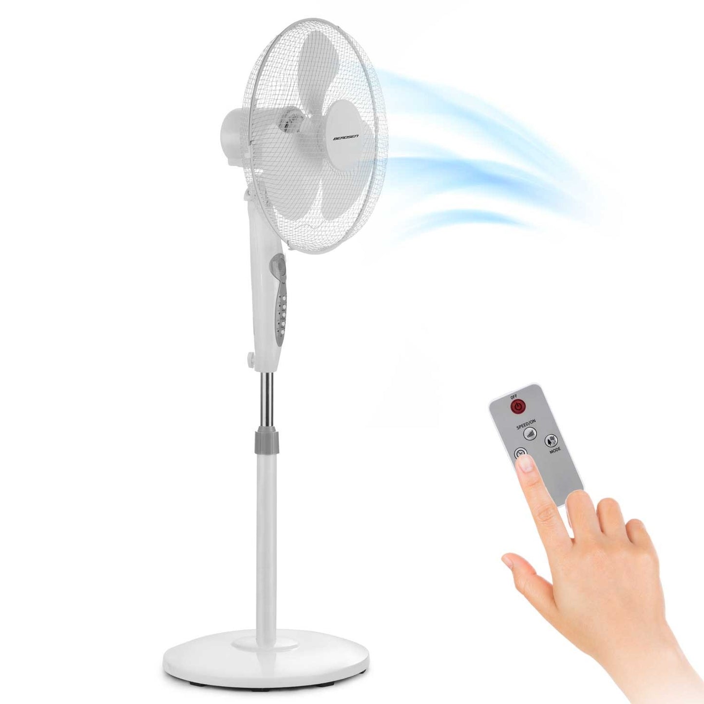 Berdsen 355100 white-gray floor fan