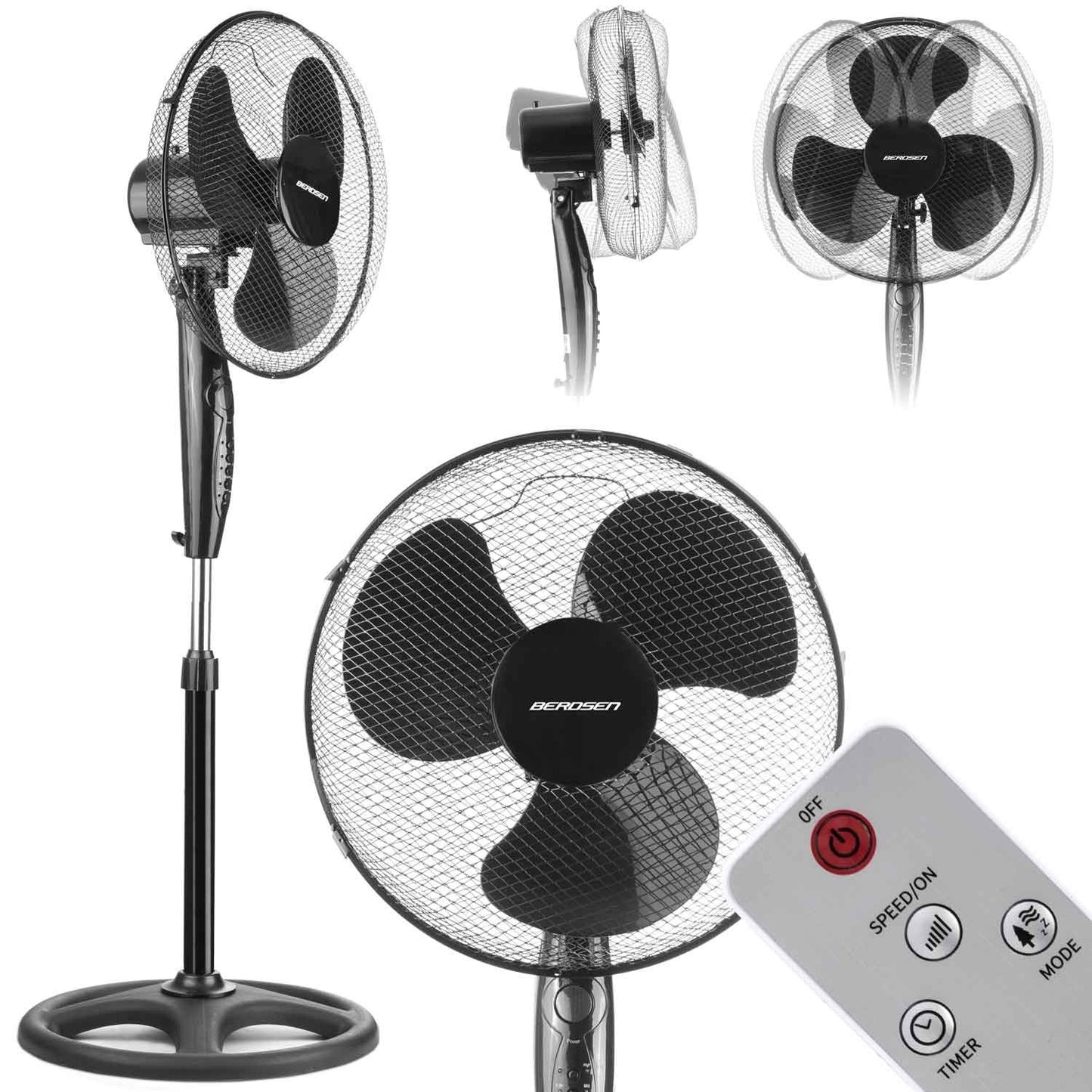 Berdsen 355110 black floor fan