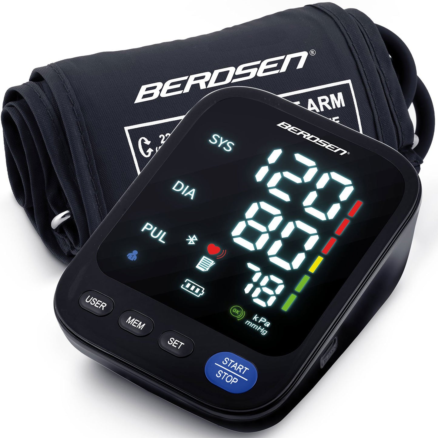 Berdsen BD-123 upper arm blood pressure monitor with Polish messages and Bluetooth