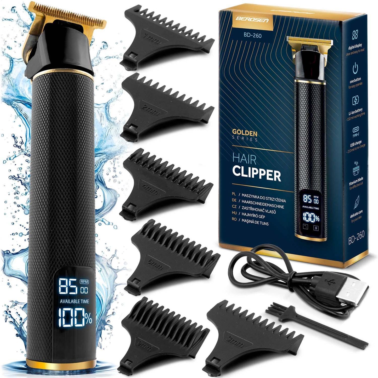 Berdsen BD-260 hair clipper, black