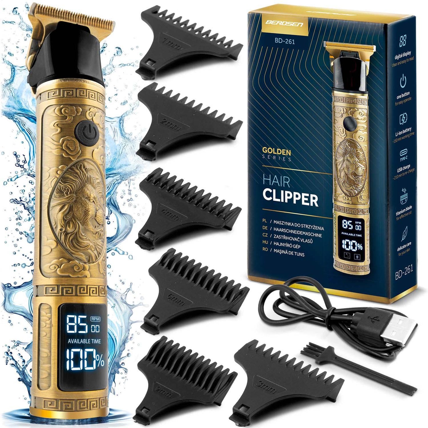 Berdsen BD-261 gold hair clipper Lew