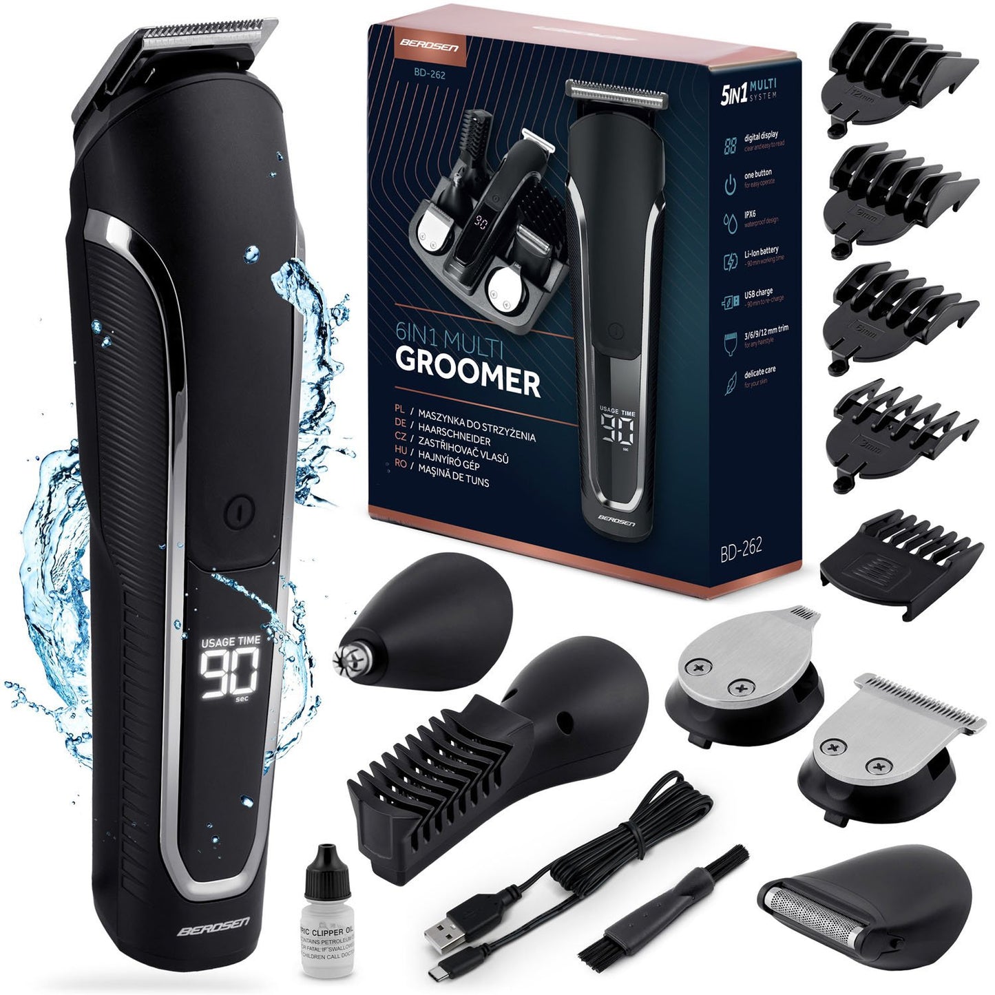 Berdsen BD-262 hair clipper, black