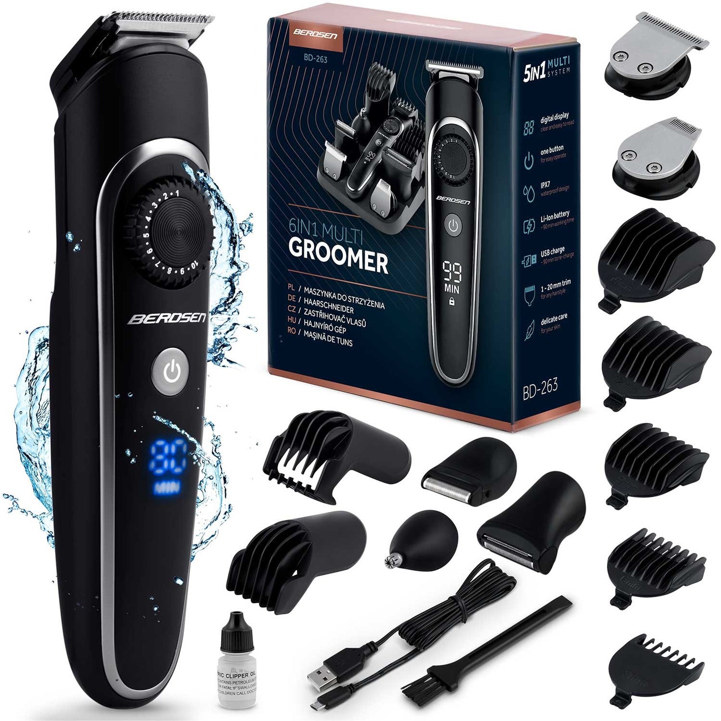 Berdsen BD-263 hair clipper, black