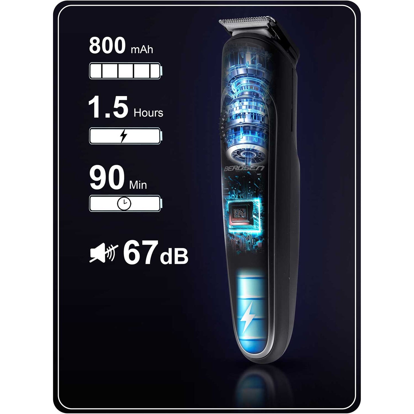 Berdsen BD-263 hair clipper, black