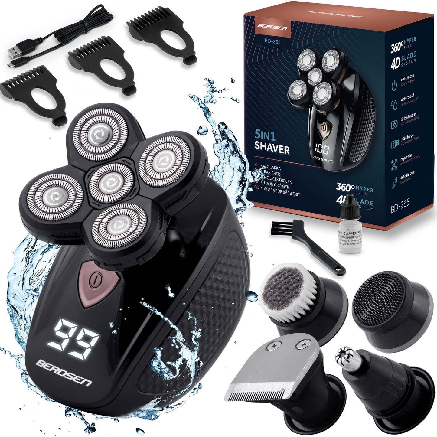 Berdsen BD-265 electric shaver, black