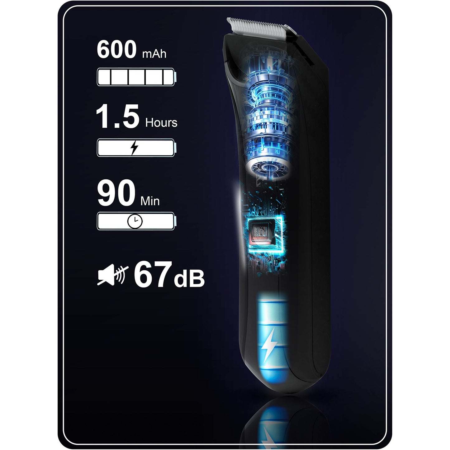 Berdsen BD-267 hair clipper, black