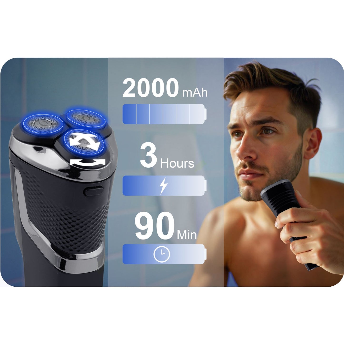 Berdsen BD-268 electric shaver, black