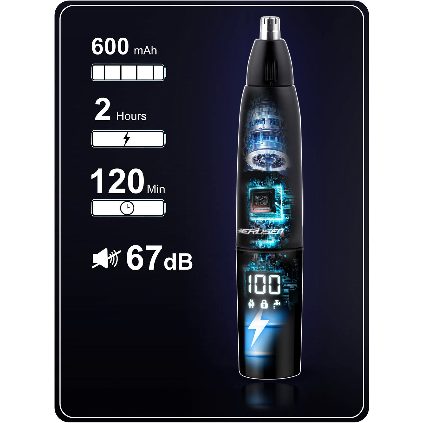 Berdsen BD-269 nose and ear trimmer, black