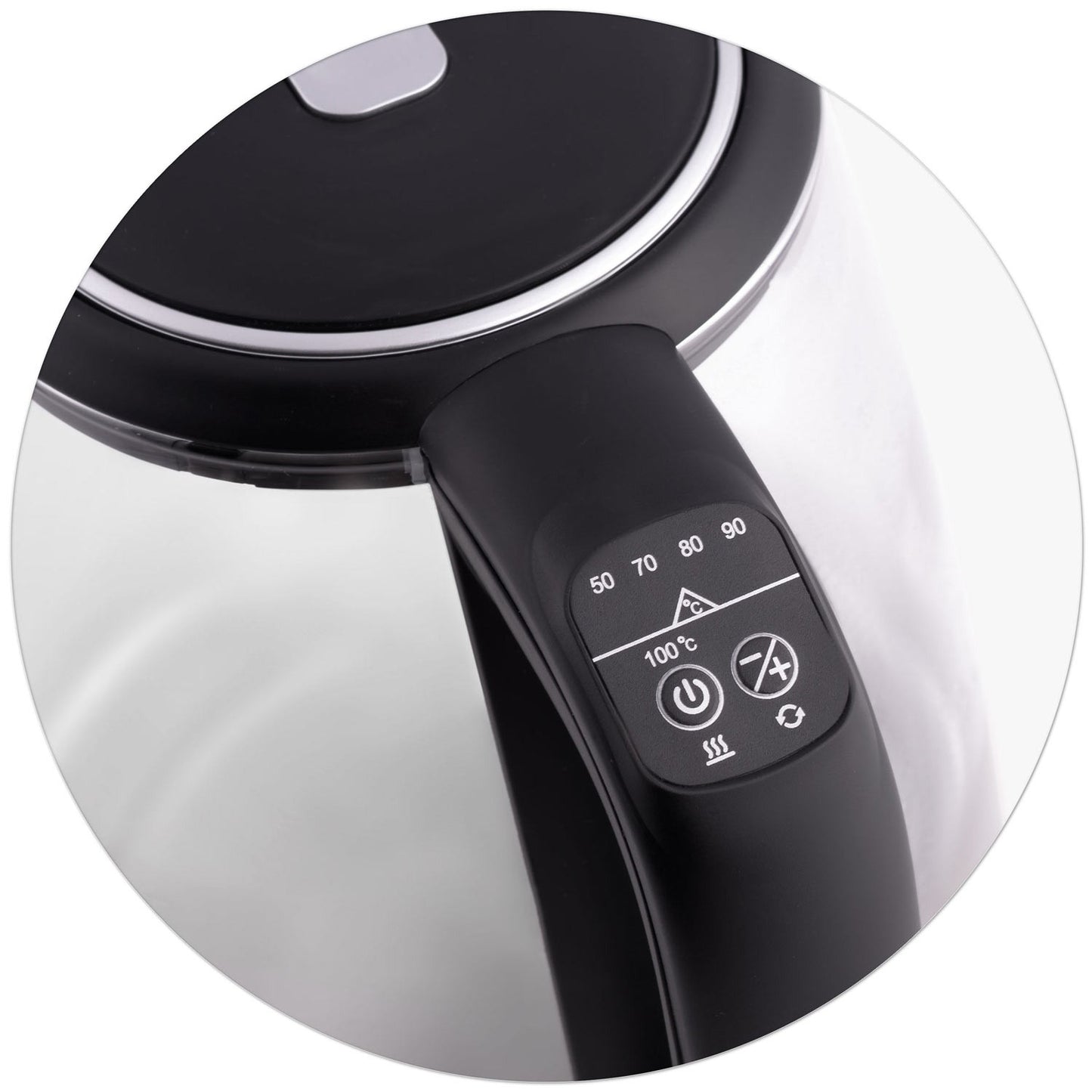 Berdsen BD-702 black glass electric kettle 2L
