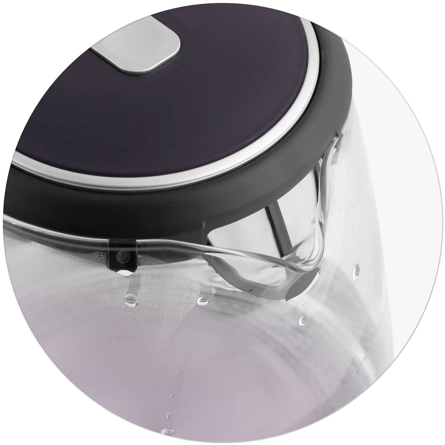 Berdsen BD-702 black glass electric kettle 2L