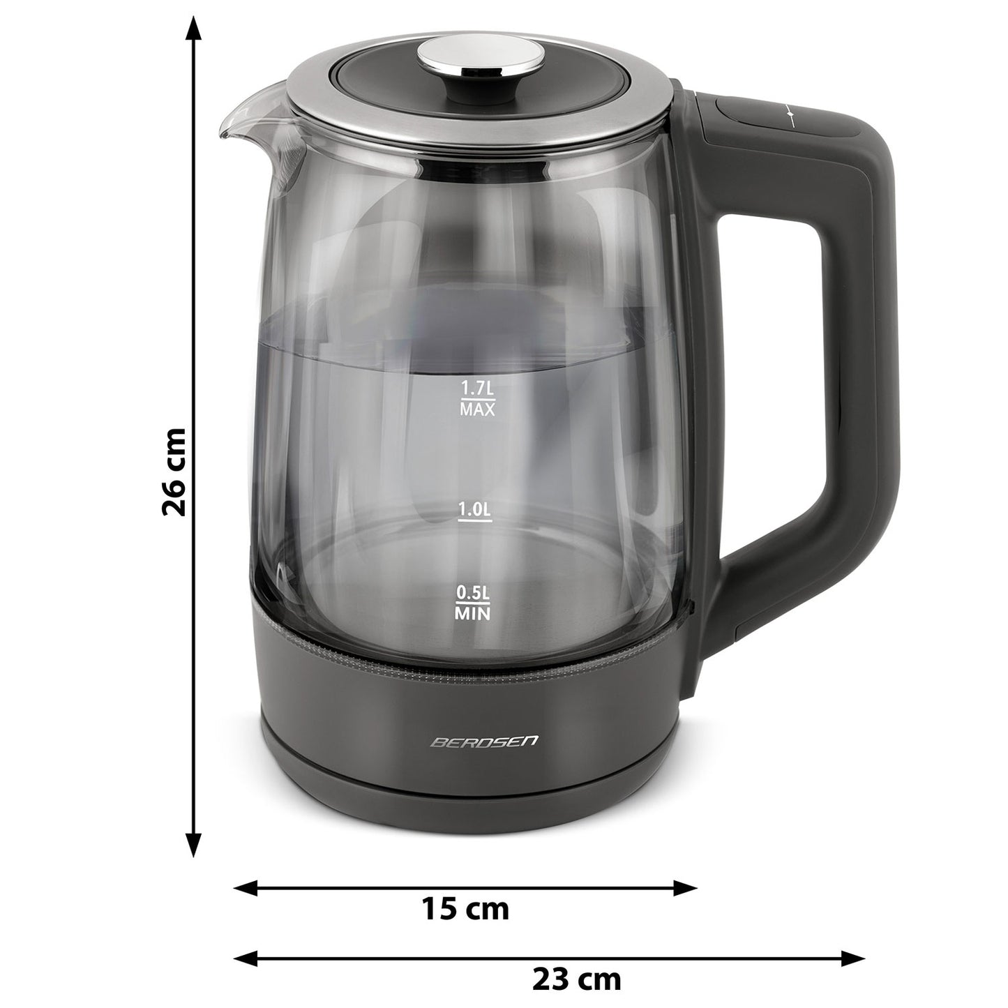 Berdsen BD-711 glass electric kettle 1.7l