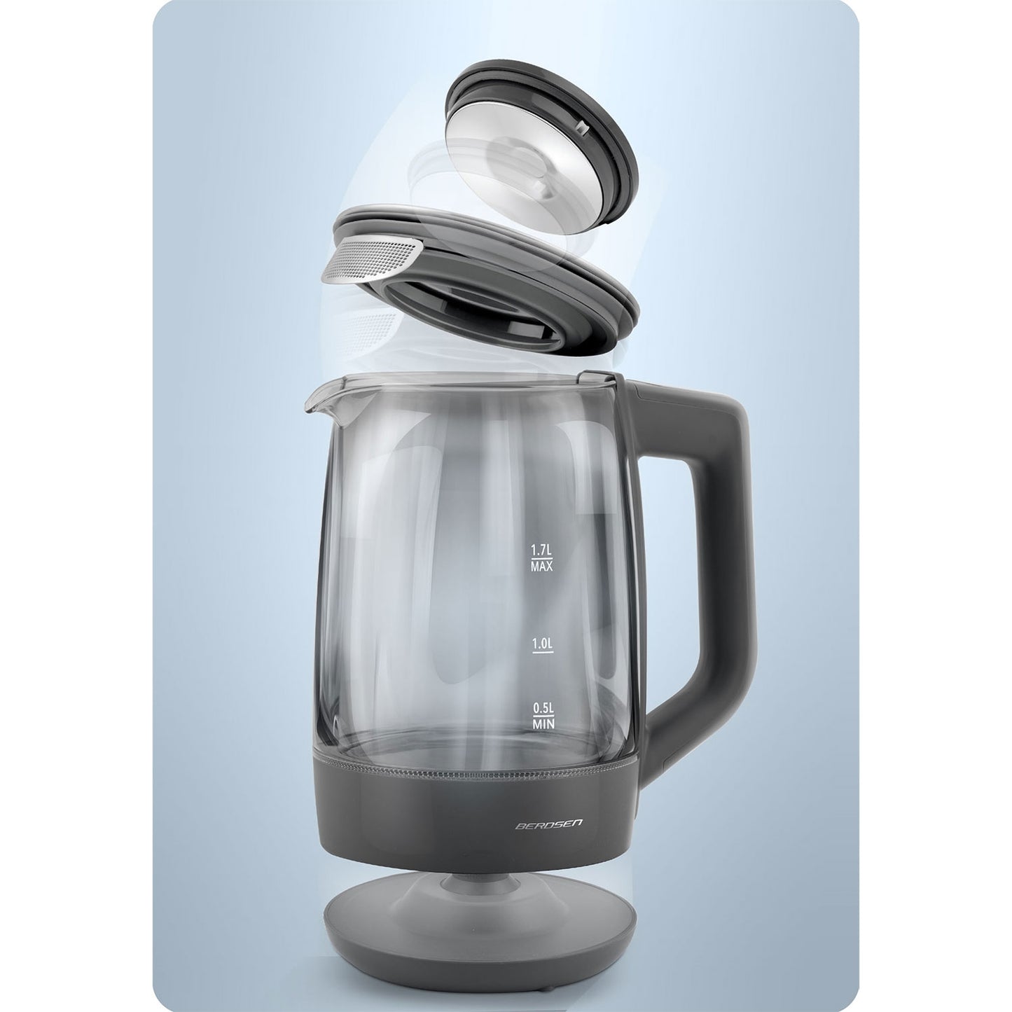 Berdsen BD-711 glass electric kettle 1.7l