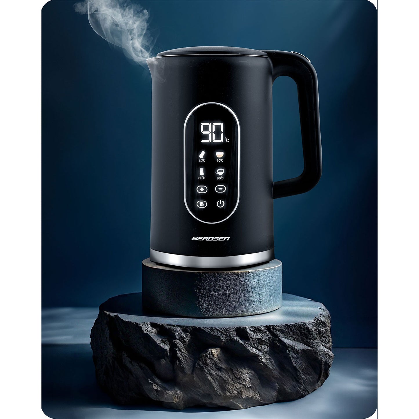 Berdsen BD-712 electric kettle 1.7l, black and silver