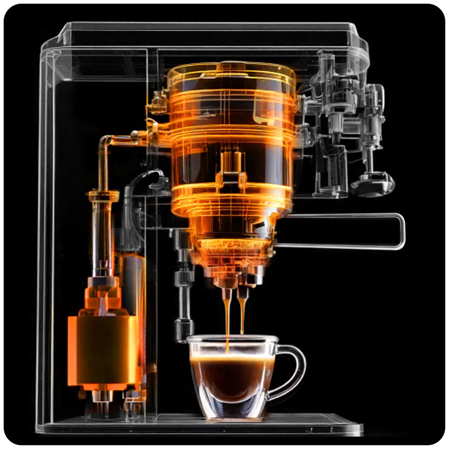 Berdsen BD-772 20 bar coffee machine, black