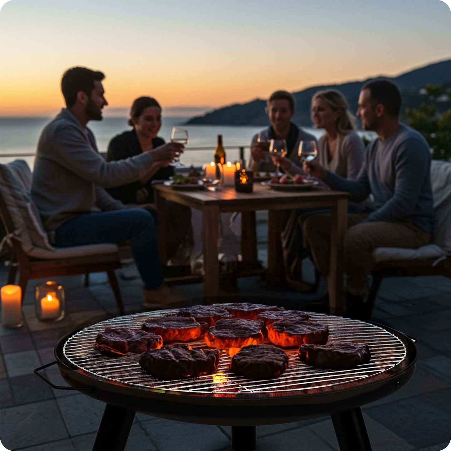 Berdsen BD-881 garden fireplace with a 60 cm grate