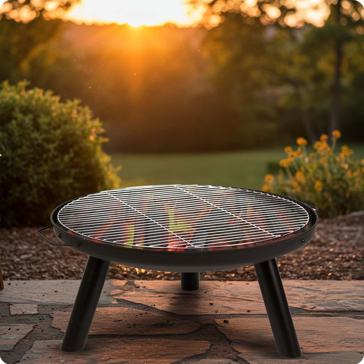 Berdsen BD-881 garden fireplace with a 60 cm grate