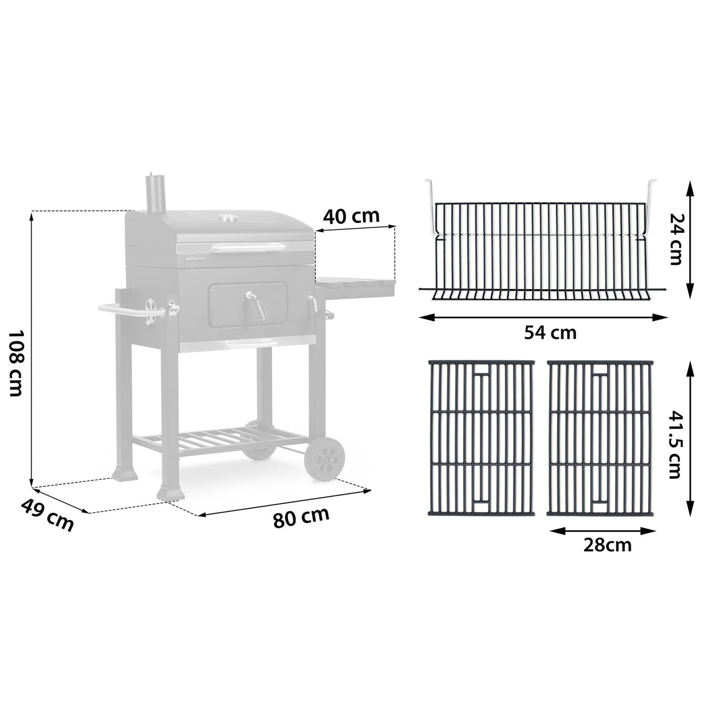 Berdsen BD-890 black charcoal grill