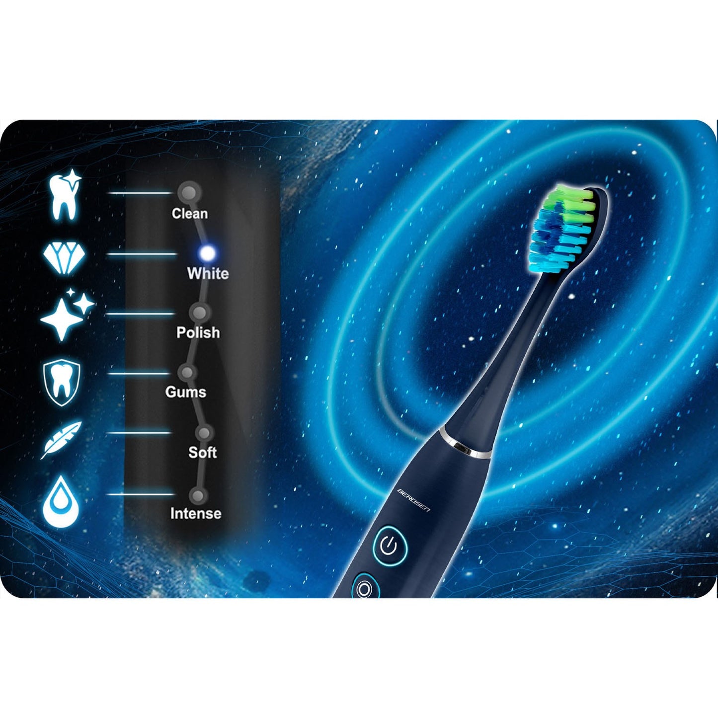 Berdsen Galaxy Duo sonic toothbrush set of 2